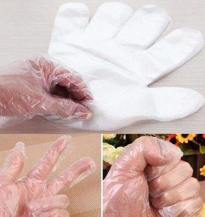ARAGANT Gants en plastique transparents 300 pcs
