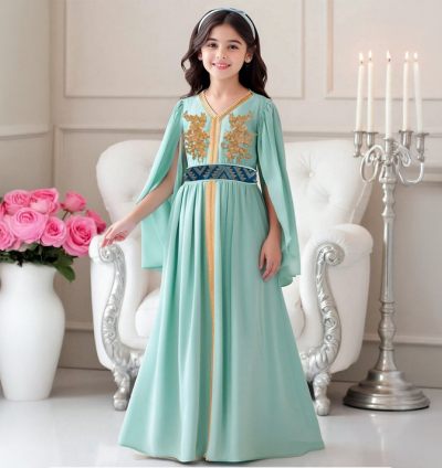 فستان بناتي فاخر مطرز