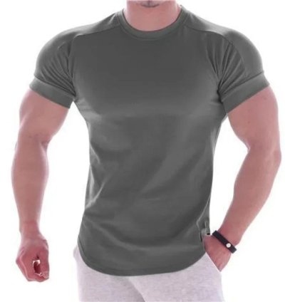 قميص رياضي عالي المرونة سريع الجفاف للرجال ،