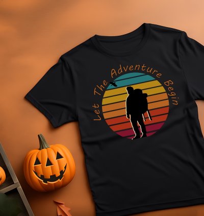 Let The Adventure Begin Retro Hiking Design